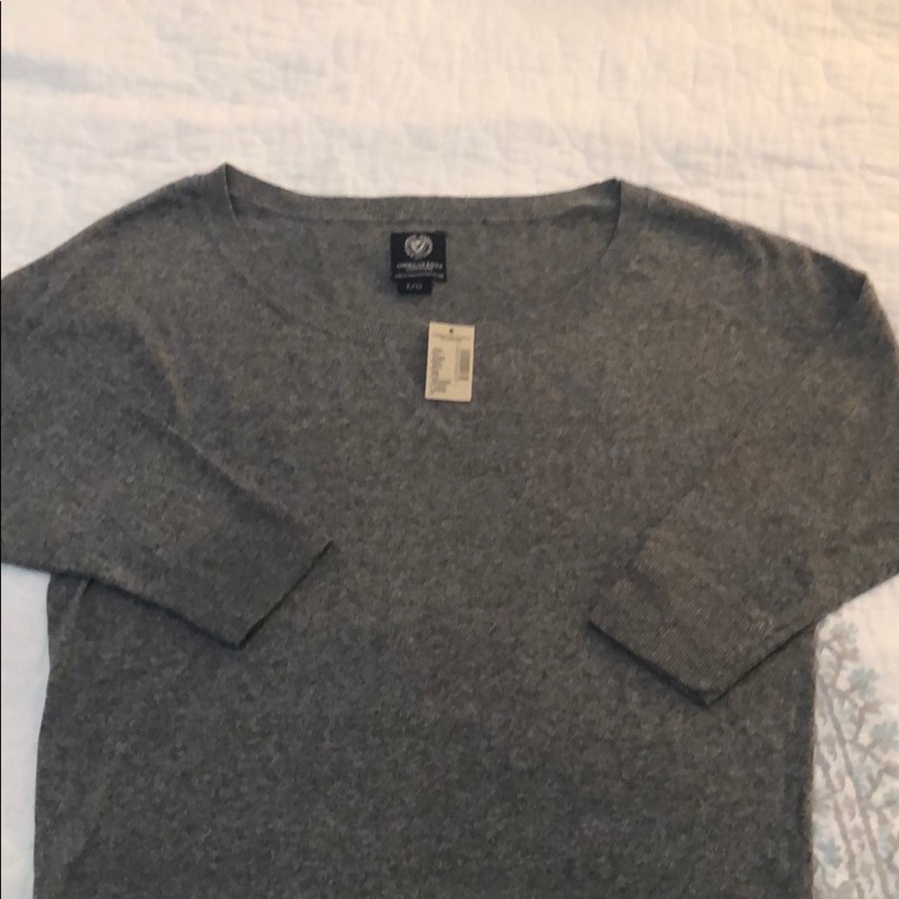 American Eagle gray boatneck sweater. NWT